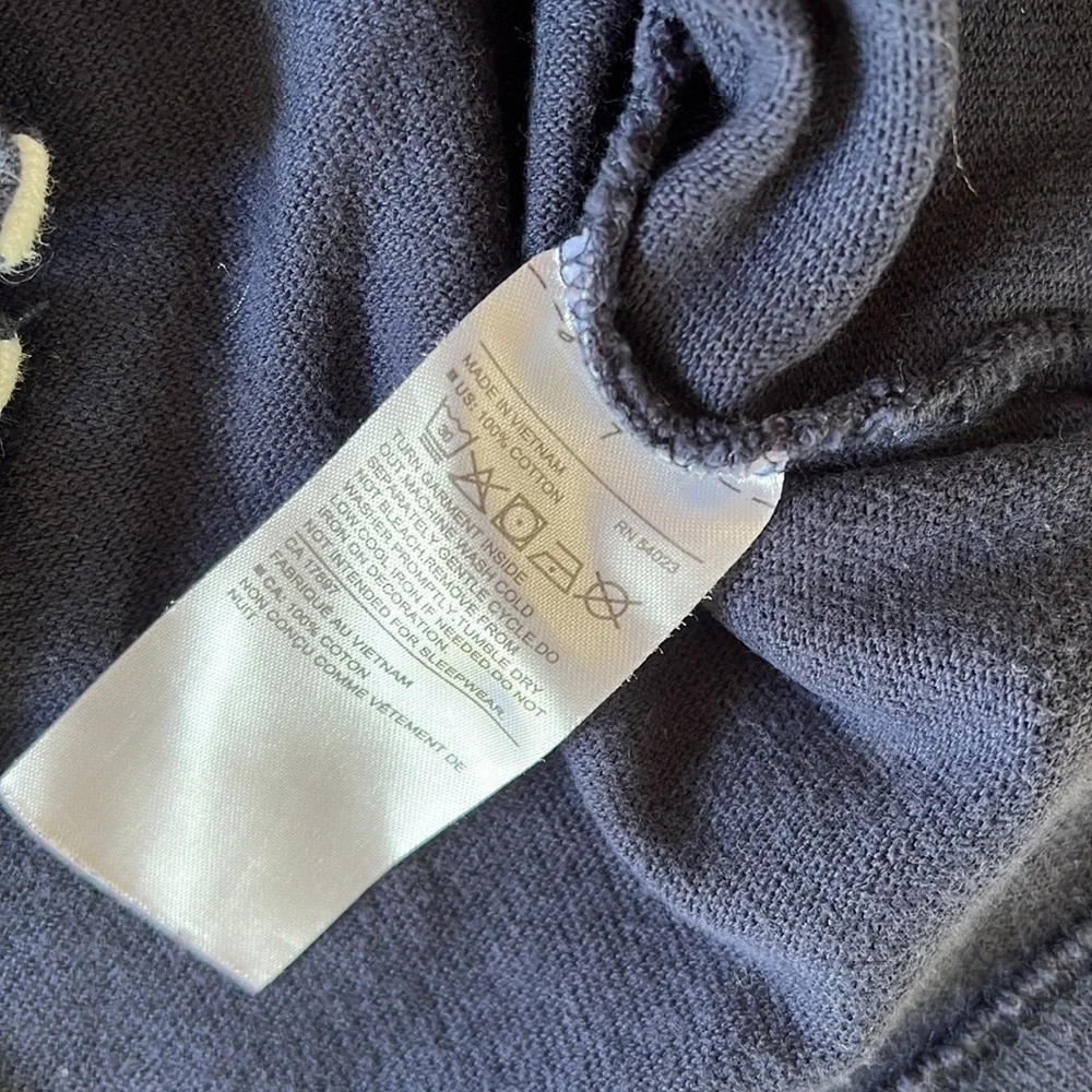 Janie and Jack navy striped hooded pullover